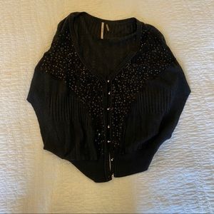 Free People Knit Sequin Cardigan